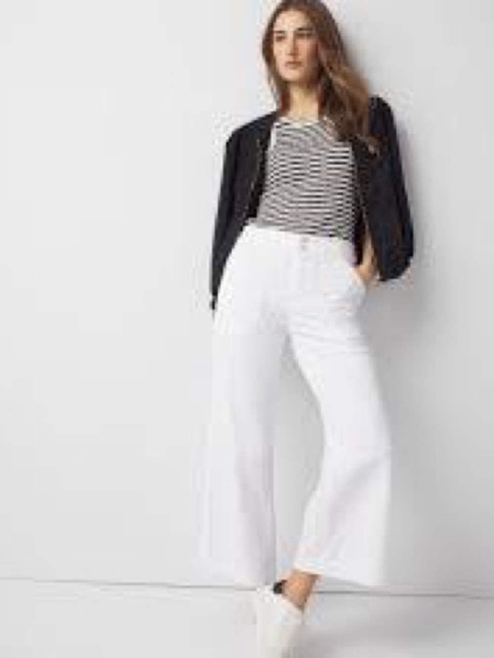 NWT White House Black Market Pret wide leg utility crop Pants